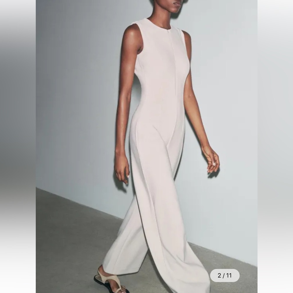 NWT Zara long crepe jumpsuit